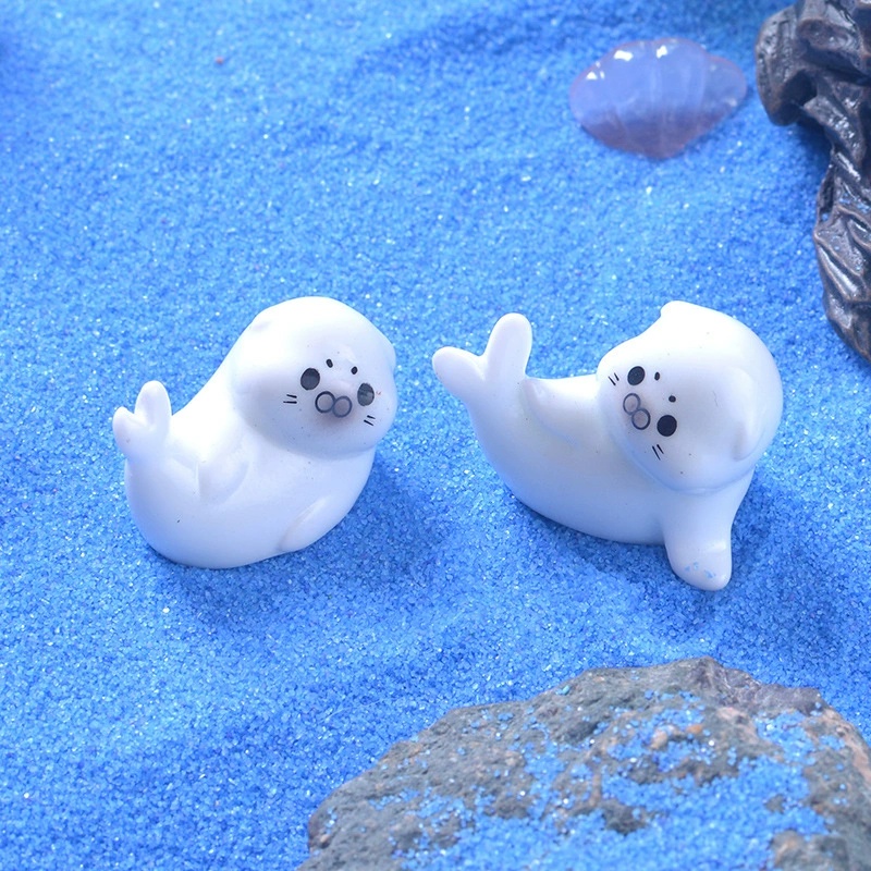 Marine Aquarium Aquascape - Mini Sea Lion Figurines for Micro