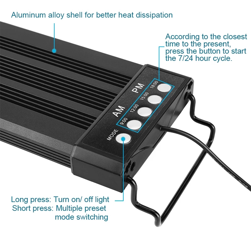 Aquarium LED Lighting 24/7 Hou - Marine Aquarium Hours recensie en prijs