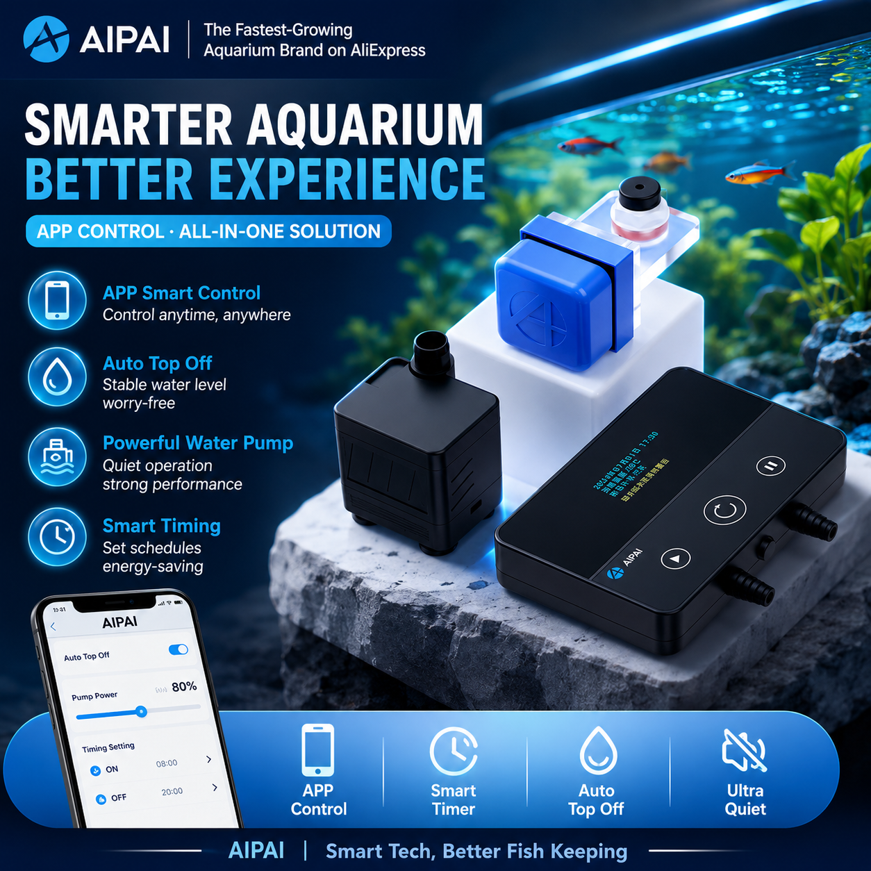 AIPAI Smart ATO System Auto To - Marine Aquarium Auto Top Up recensie en prijs