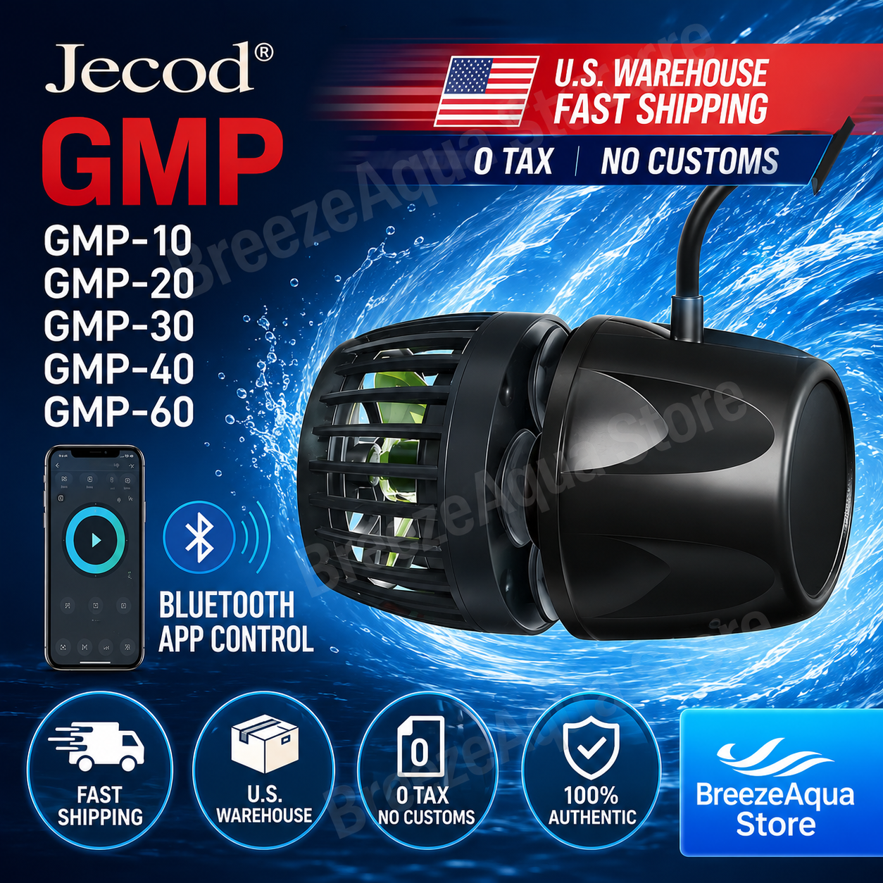 Jebao Jecod GMP Bluetooth APP  - Powerhead Wave Maker recensie en prijs