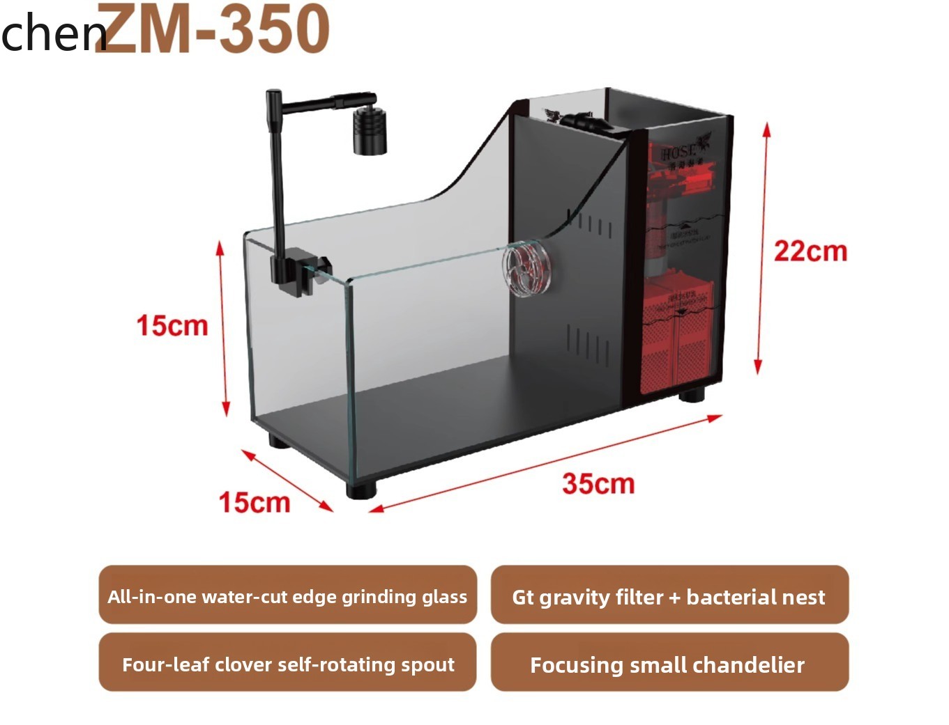 ZML Glass Tank Ultra-clear Gla - Marine Aquarium Nano recensie en prijs