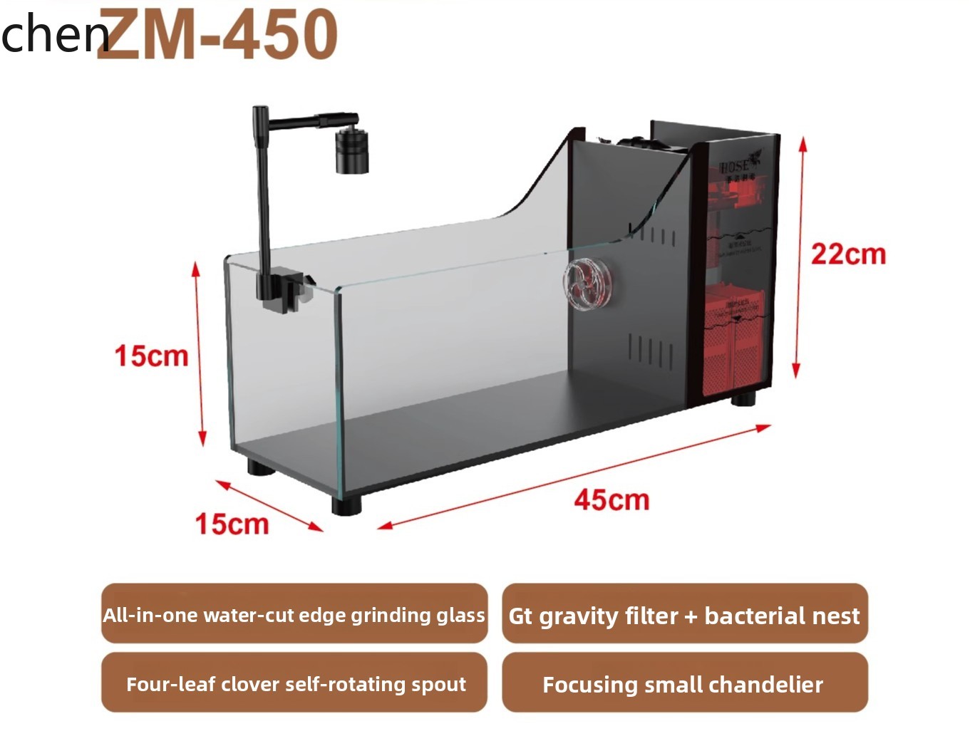 ZML Glass Tank Ultra-clear Gla - Marine Aquarium Nano recensie en prijs