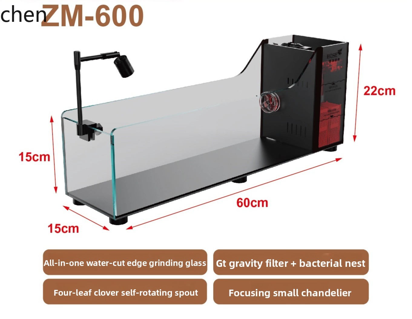ZML Glass Tank Ultra-clear Gla - Marine Aquarium Nano recensie en prijs